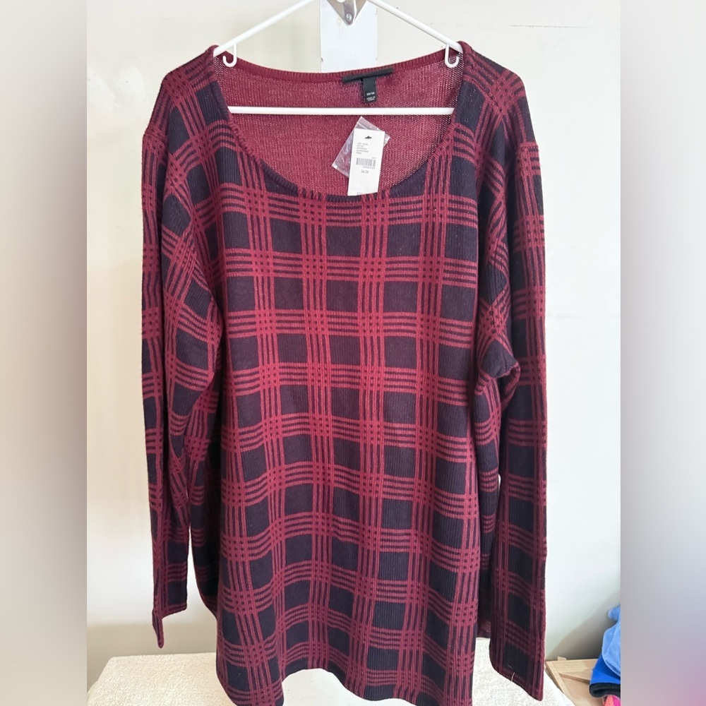 NWT Lane Bryant Plaid Sweater